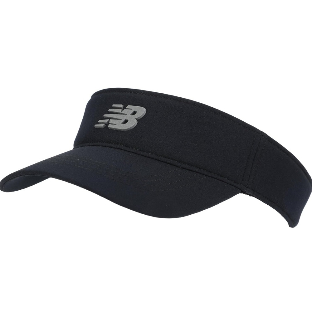 New Balance Black Men’s Athletic Visor with Silver Logo
